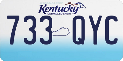 KY license plate 733QYC
