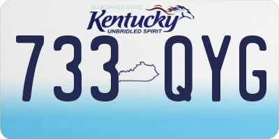 KY license plate 733QYG