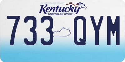 KY license plate 733QYM