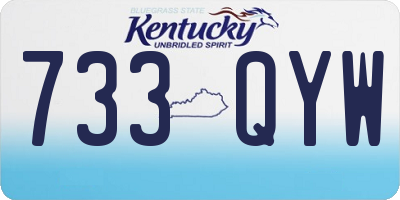 KY license plate 733QYW