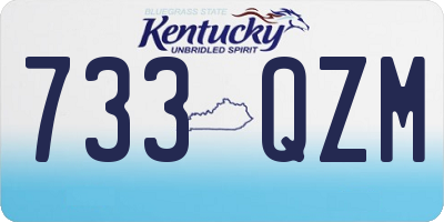 KY license plate 733QZM