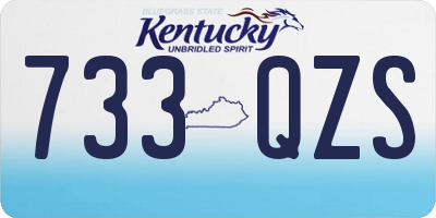 KY license plate 733QZS