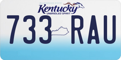 KY license plate 733RAU