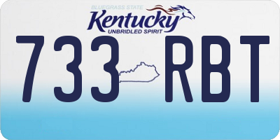 KY license plate 733RBT