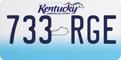KY license plate 733RGE