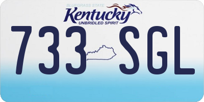 KY license plate 733SGL