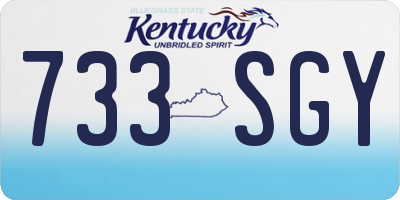 KY license plate 733SGY