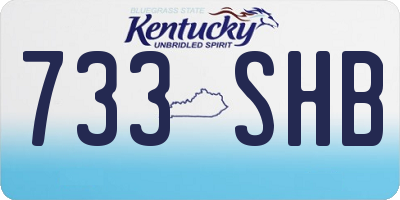 KY license plate 733SHB