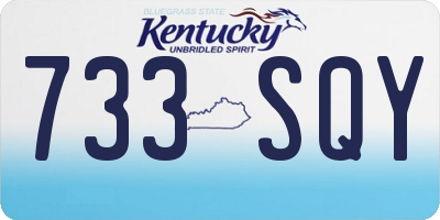 KY license plate 733SQY