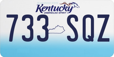 KY license plate 733SQZ