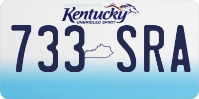 KY license plate 733SRA
