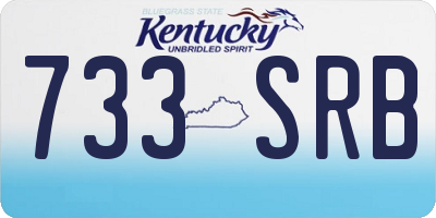 KY license plate 733SRB