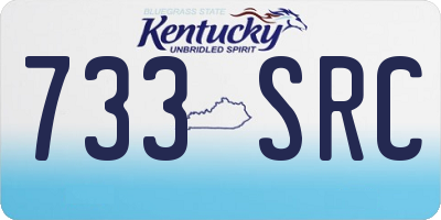 KY license plate 733SRC