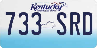 KY license plate 733SRD