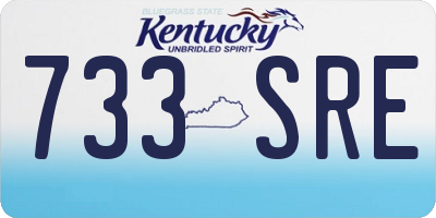 KY license plate 733SRE