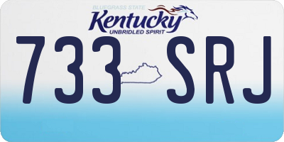 KY license plate 733SRJ