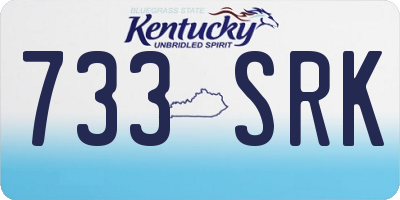 KY license plate 733SRK