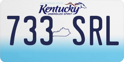 KY license plate 733SRL