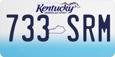 KY license plate 733SRM