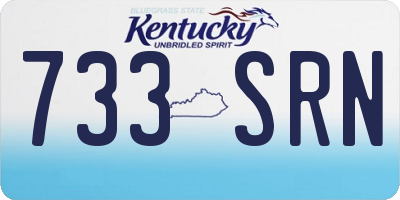 KY license plate 733SRN