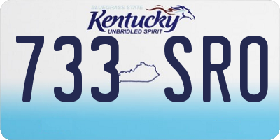 KY license plate 733SRO