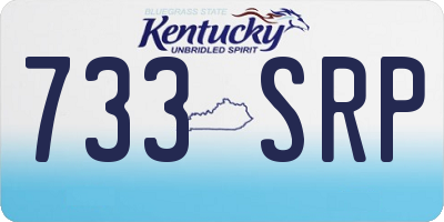 KY license plate 733SRP