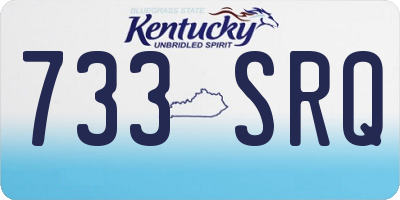 KY license plate 733SRQ