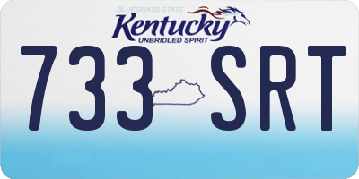 KY license plate 733SRT