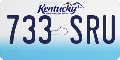 KY license plate 733SRU