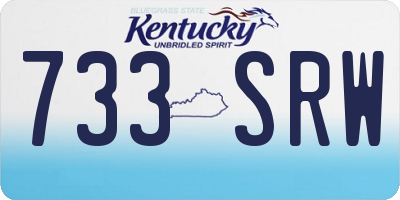 KY license plate 733SRW