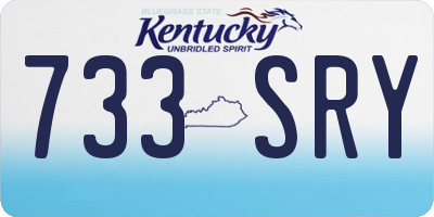 KY license plate 733SRY