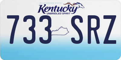 KY license plate 733SRZ