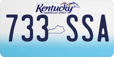 KY license plate 733SSA
