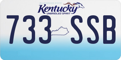 KY license plate 733SSB