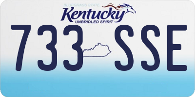 KY license plate 733SSE