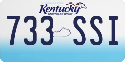 KY license plate 733SSI
