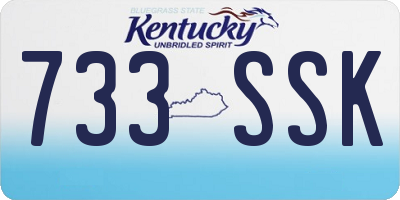 KY license plate 733SSK