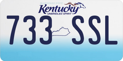 KY license plate 733SSL