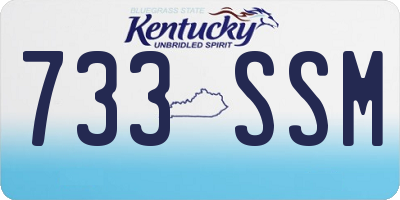 KY license plate 733SSM