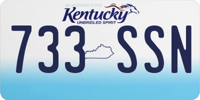 KY license plate 733SSN