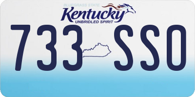 KY license plate 733SSO