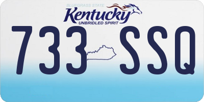 KY license plate 733SSQ