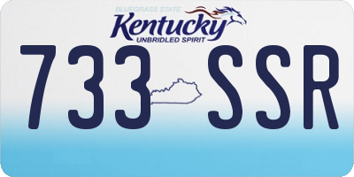 KY license plate 733SSR