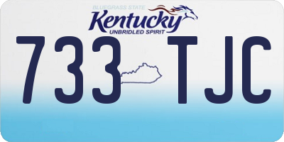 KY license plate 733TJC