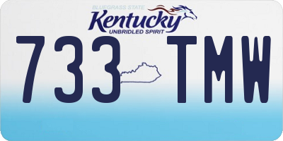 KY license plate 733TMW