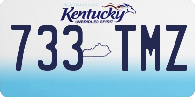KY license plate 733TMZ