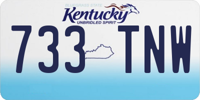 KY license plate 733TNW