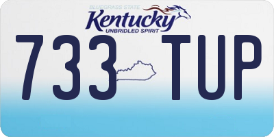KY license plate 733TUP