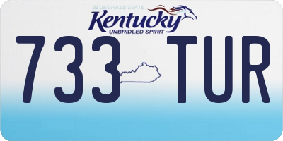 KY license plate 733TUR