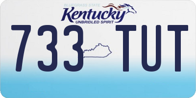 KY license plate 733TUT